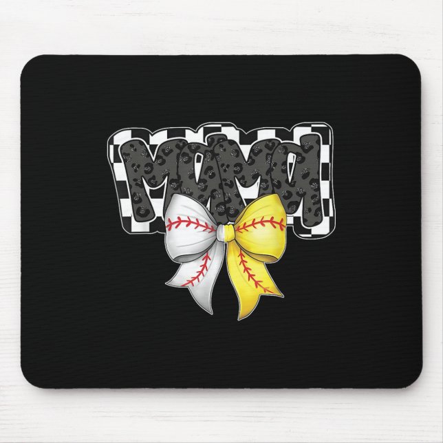 Mousepad Bola de Beisebol do Jogo de Arco Mama Coquette (Frente)