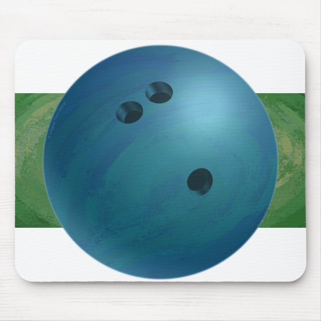 Mousepad Bola de boliche azul (Frente)