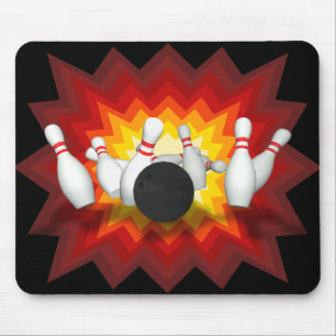 Mousepad   Bola de boliche e pinos: Modelo 3D:Mousepad