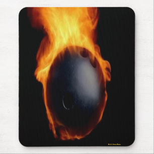 Mousepad bola de boliche No Suporte Do Mouse De Fogo
