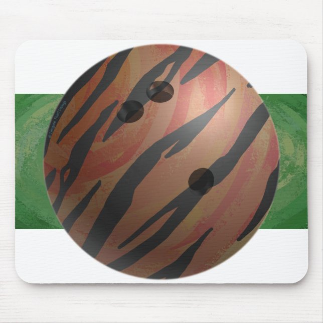 Mousepad Bola de boliche Tigre - Laranja (Frente)