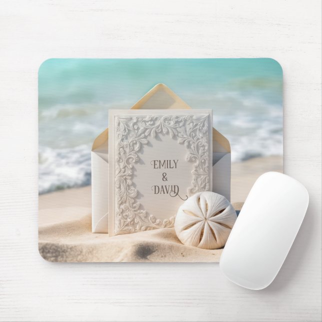 Mousepad Bola De Casamento Com Dólar De Areia De Praia (Com mouse)