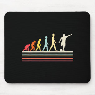 Mousepad Bola de Futebol Chute Evolução Humana Estilo Retro