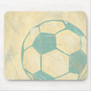 Mousepad Bola de futebol de Pastel Blue por Chariklia Zarri