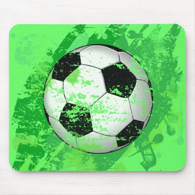 MOUSEPAD BOLA DE FUTEBOL DO ESTILO DO GRUNGE (Frente)