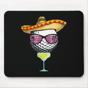 Mousepad Bola de Golfe Cinco De Mayo Feminina Com Sombrero