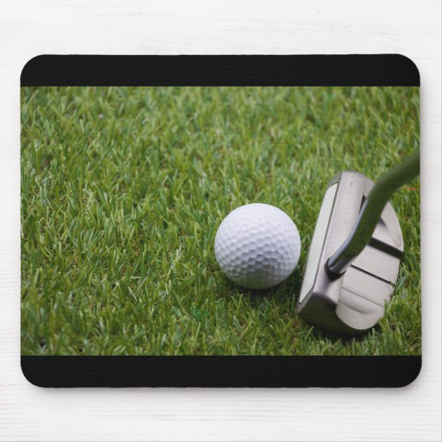 Mousepad Bola de golfe com golfe verde (Frente)