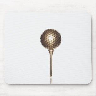 Mousepad Bola de golfe Dourado e T