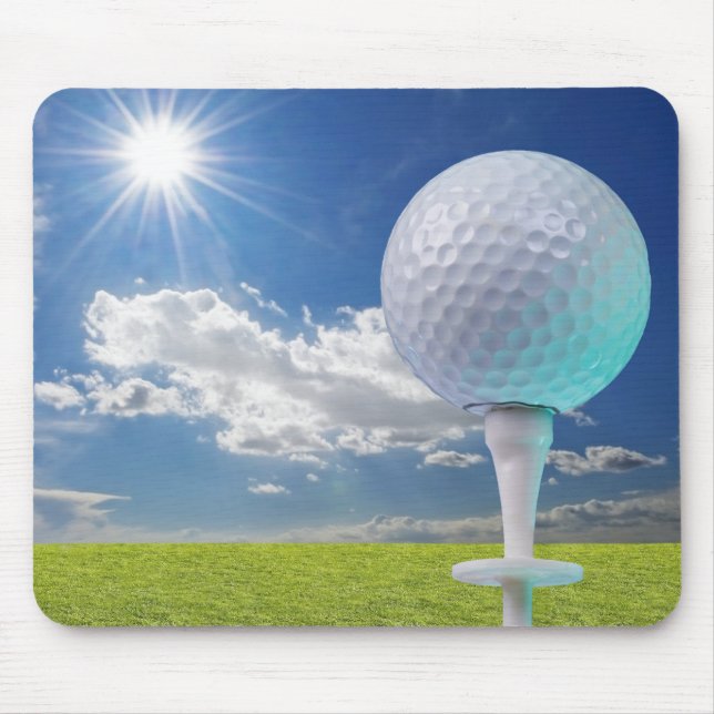 Mousepad bola de golfe em um T com grama (Frente)