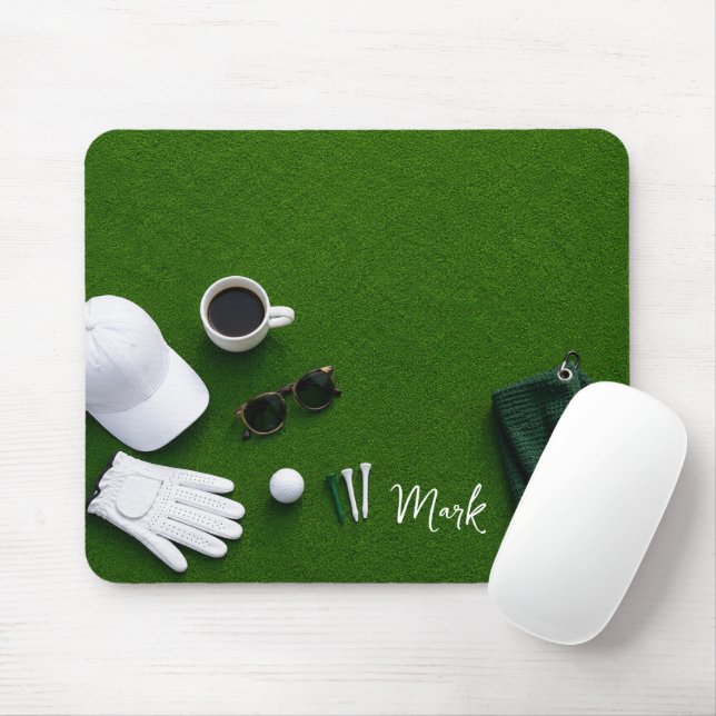 Mousepad Bola de golfe no green pronta para tee off (Com mouse)