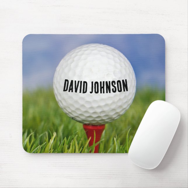 Mousepad Bola De Golfe No Teto Vermelho (Com mouse)