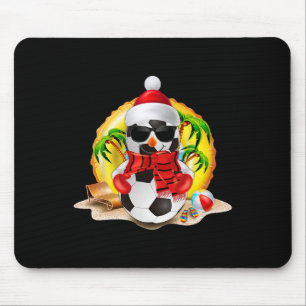Mousepad Bola de Neve Chapéu de Papai Noel de Natal em Julh