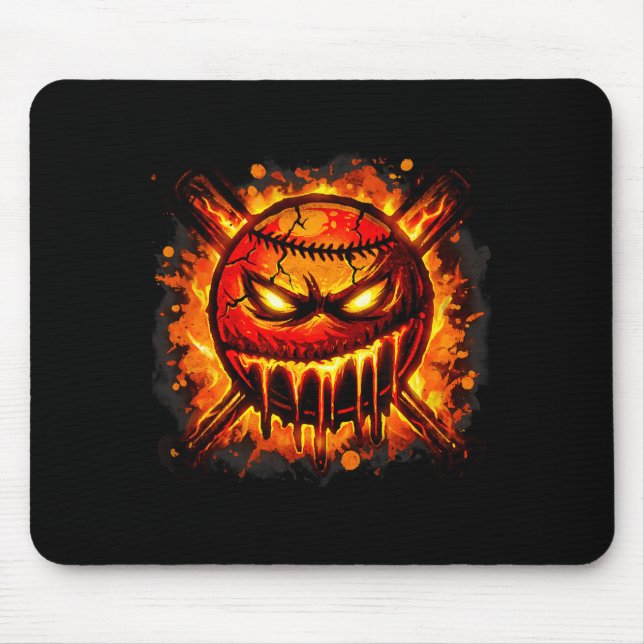 Mousepad Bola de Slime de Lava com Raiva de Beisebol Gráfic (Frente)