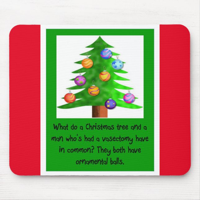 Mousepad Bolas da vasectomia = do Natal (Frente)