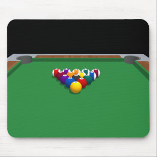 Mousepad Bolas de piscina na mesa: modelo 3D: