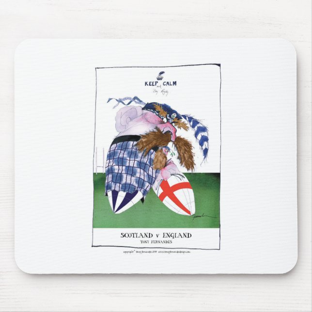 Mousepad bolas de scotland v Inglaterra, fernandes tony (Frente)