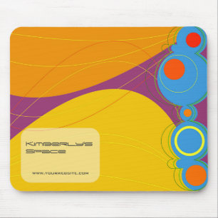 Mousepad Bolhas abstratas coloridas da arte moderna de