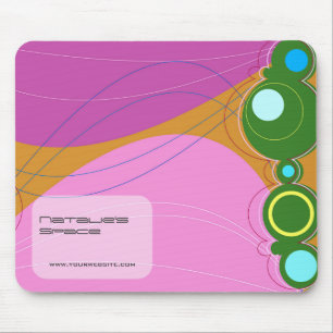 Mousepad Bolhas abstratas coloridas da arte moderna de