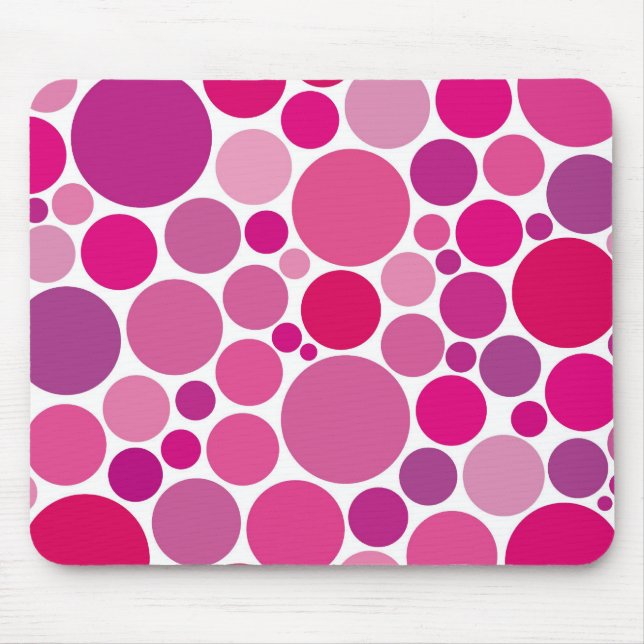 Mousepad bolhas cor-de-rosa (Frente)