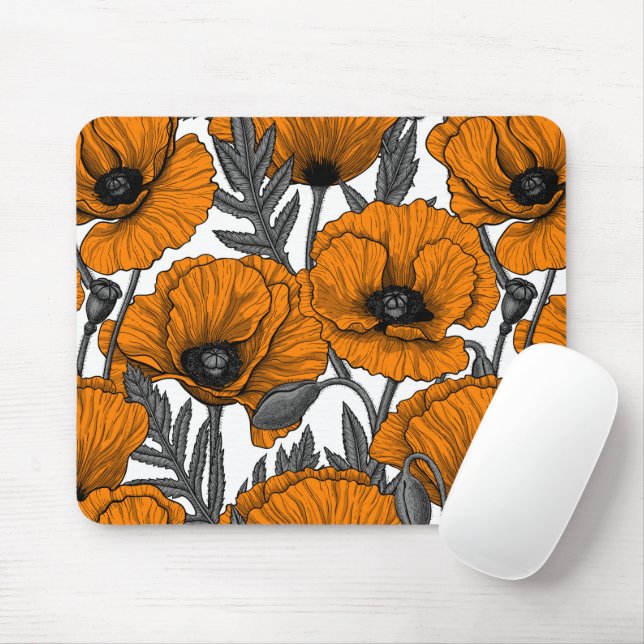 Mousepad Bolhas de laranja em branco (Com mouse)
