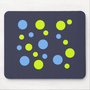 Mousepad Bolhas Felizes Funky Amarelo Azul