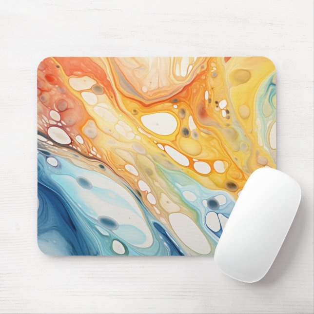 Mousepad Bolhas líquidas de abstrato (Com mouse)