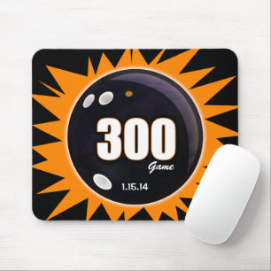 Mousepad Boliche 300 Jogo Laranja e Preto