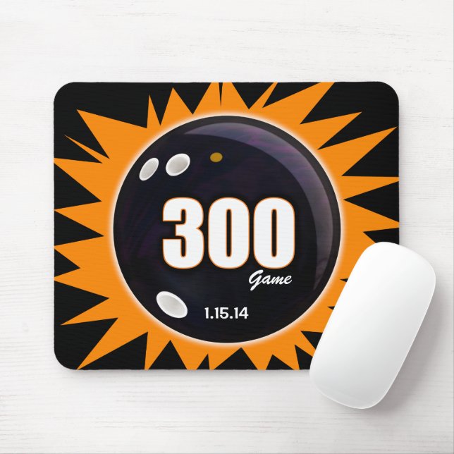 Mousepad Boliche 300 Jogo Laranja e Preto (Com mouse)