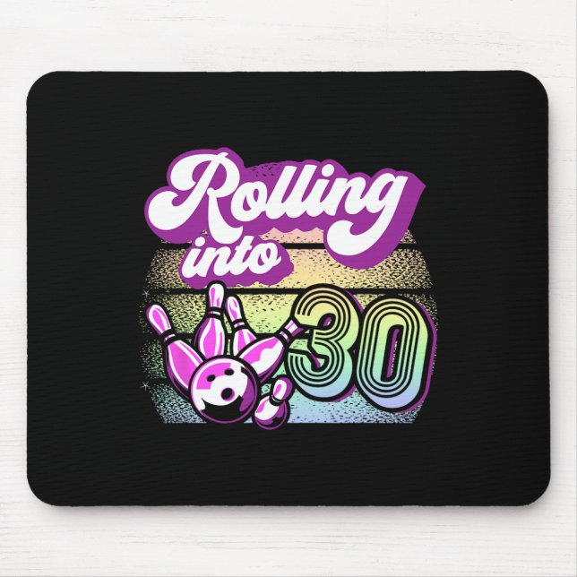 Mousepad Boliche A Cair No Aniversário De 30 Boliches (Frente)