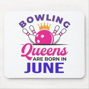 Mousepad Boliche Aniversário Junho Mulheres Bowler Nascer