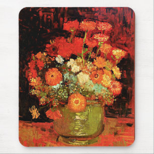 Mousepad Boliche com Zinnias por Vincent van Gogh,