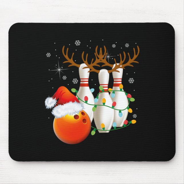 Mousepad Boliche dá Boliche de Natal Santa Hat Christma (Frente)
