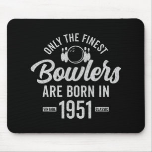 Mousepad boliche de Bowler de 71 anos1951 71º aniversário