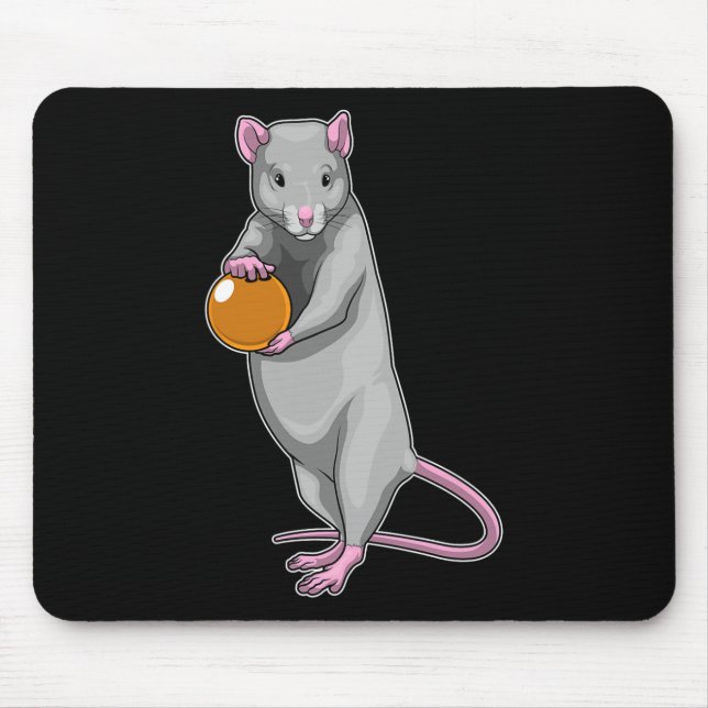 Mousepad Boliche de Rato Bola de Boliche Esportes  (Frente)