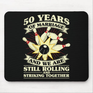 Mousepad boliche do aniversário de 50 anos casada Esposa Ca