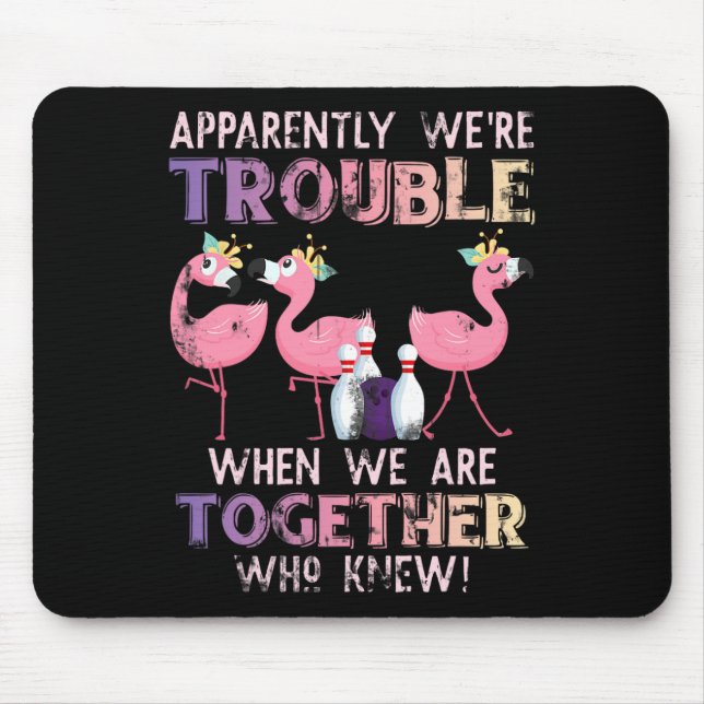 Mousepad Boliche Engraçado Flamingo (Frente)