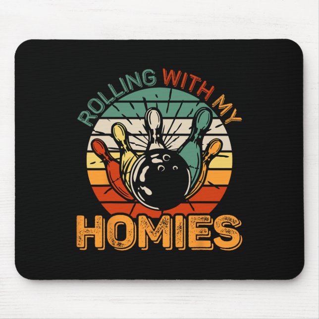 Mousepad Boliche Enrolando Com Minhas Casas Engraçado Bolin (Frente)