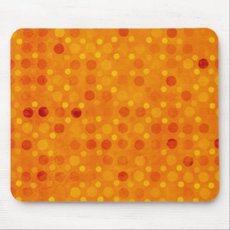 Mousepad Bolinhas alaranjadas e amarelas modernas