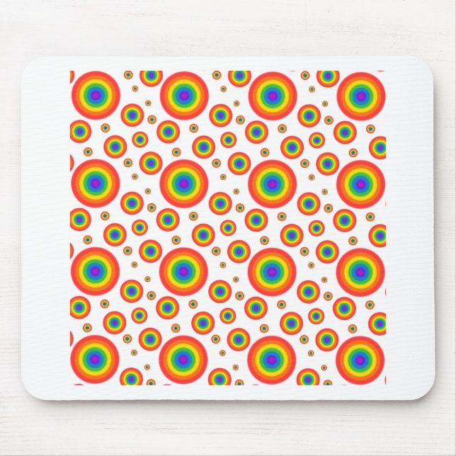Mousepad Bolinhas arco-íris (Frente)