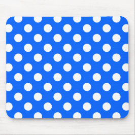 Mousepad Bolinhas brancas de azul real
