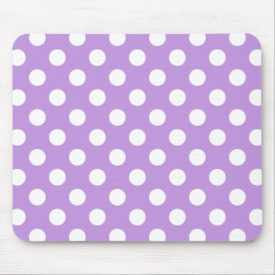 Mousepad Bolinhas brancas em lilás