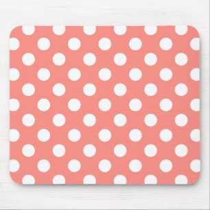 Mousepad Bolinhas brancas em pêssego