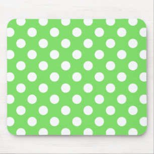 Mousepad Bolinhas brancas em verde-maçã