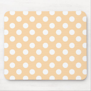 Mousepad Bolinhas brancas no bege