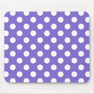 Mousepad Bolinhas brancas no periwinkle