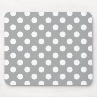 Mousepad Bolinhas brancas sobre cinzas