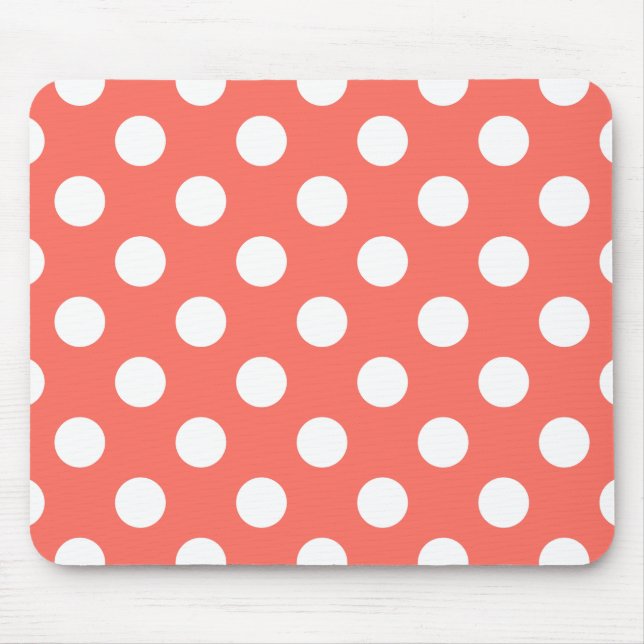 Mousepad Bolinhas brancas sobre corais vivos (Frente)