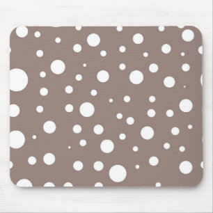 Mousepad Bolinhas castanha e branca