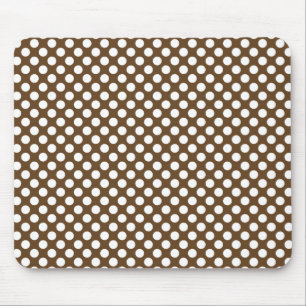 Mousepad Bolinhas castanha e branca