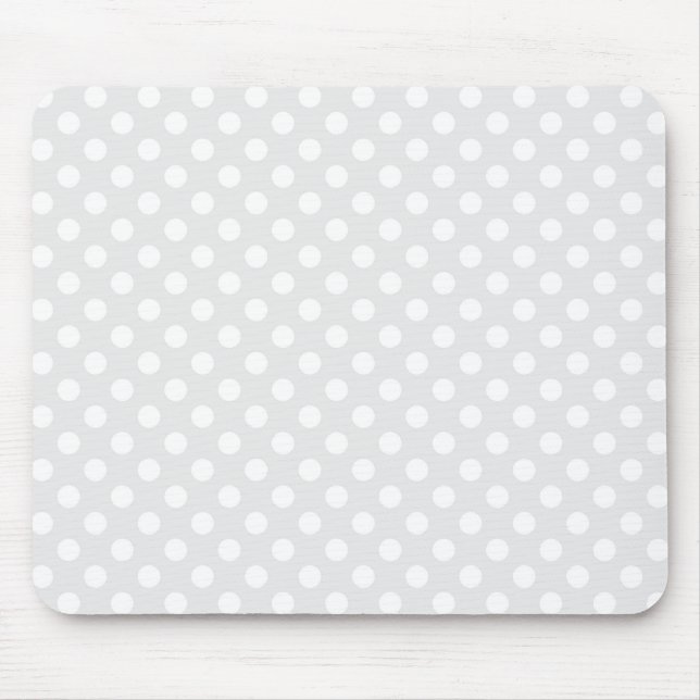 Mousepad Bolinhas cinzentas e brancas da luz - (Frente)